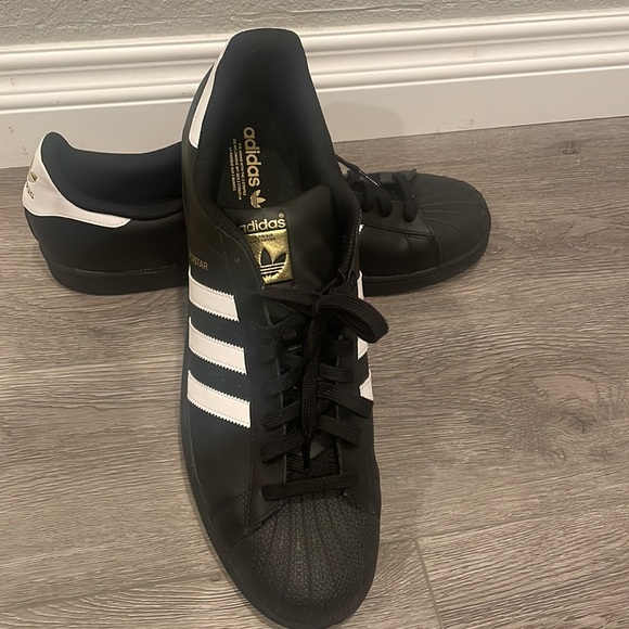 🆕 Adidas Superstar ADV Shoes - Core Black/White/White Sz 20 - Picture 4 of 12